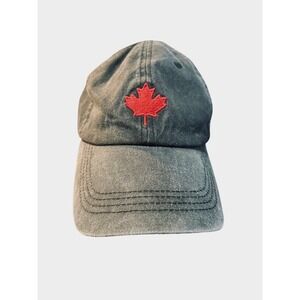 Tommy Bahama Gray Baseball Cap Red Maple Leaf Baja Margarita Recipe Inside Hat